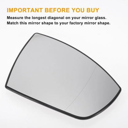 Right Side White Heated Mirror Glass for Ford Galaxy (2006-2015)