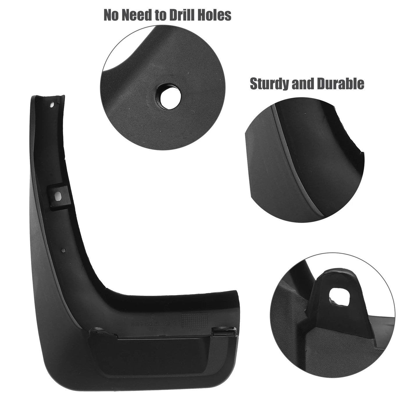 Mud Flaps Splash Guards for Toyota Highlander (2014-2023) - Black 1 Set