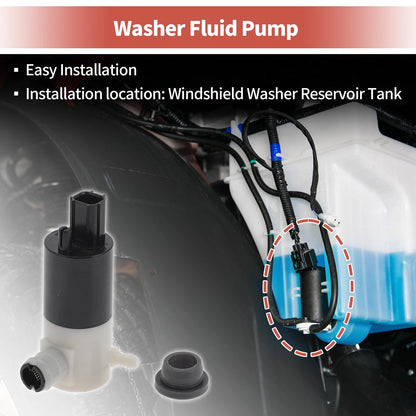 Washer Fluid Pump w/Grommet for Dodge Neon
