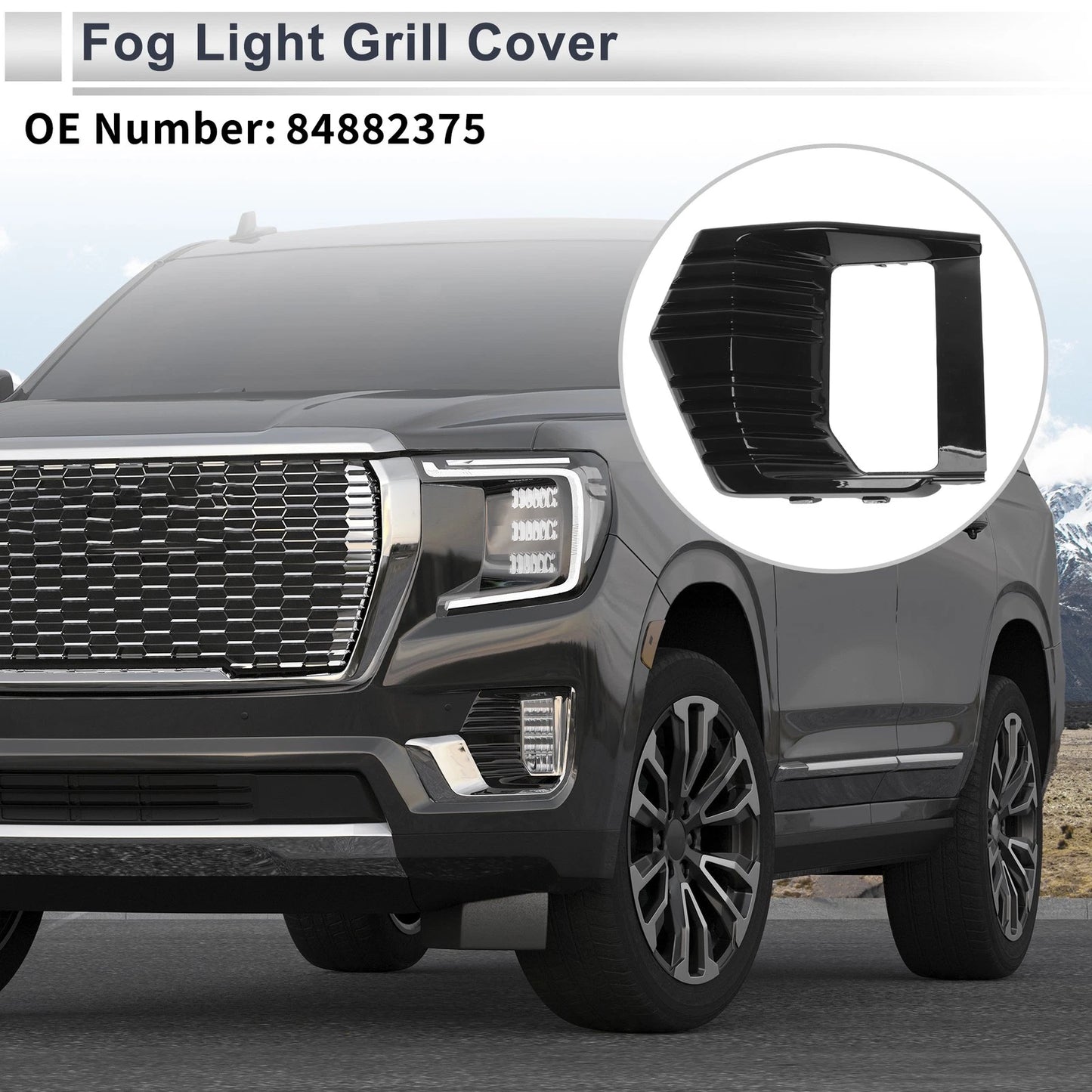 1 Pc Front Left Fog Light Grill for GMC Yukon (2021 - 2023)