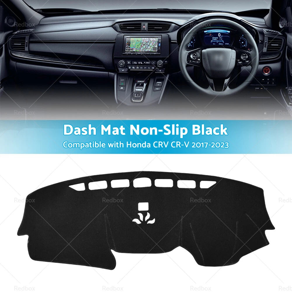 Dash Mat for Honda CR-V 2017-2023 SUV Dashboard Cover Black Non-Slip