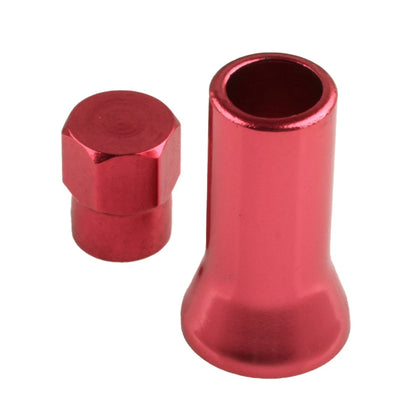 4 x Aluminum Alloy Red Tire Valve Stem Caps for Car (Fits Most Models)