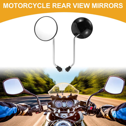 M8 Rear View Mirrors Handlebar Mirrors Silver Tone Black Iron for M8