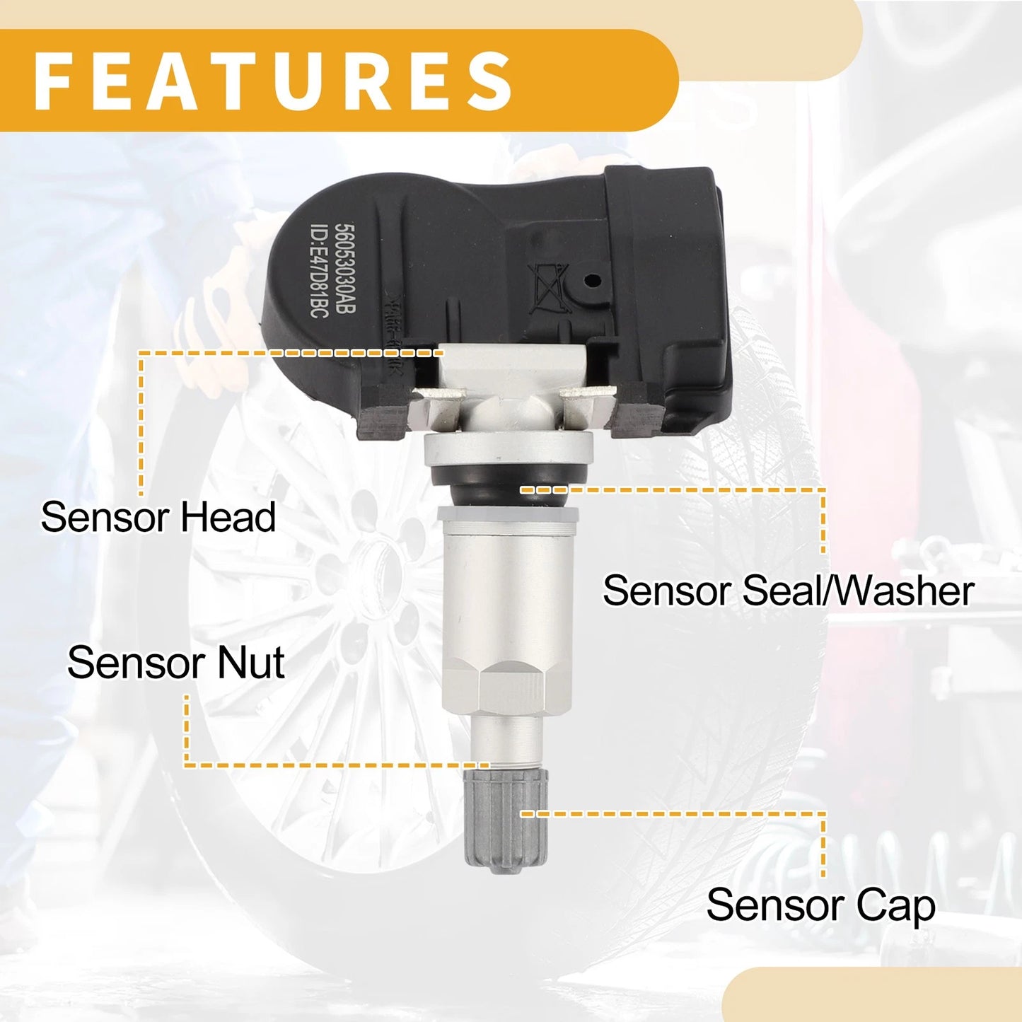 Tire Pressure Sensor for Dodge Charger Caravan (2006 - 2007) 433MHz