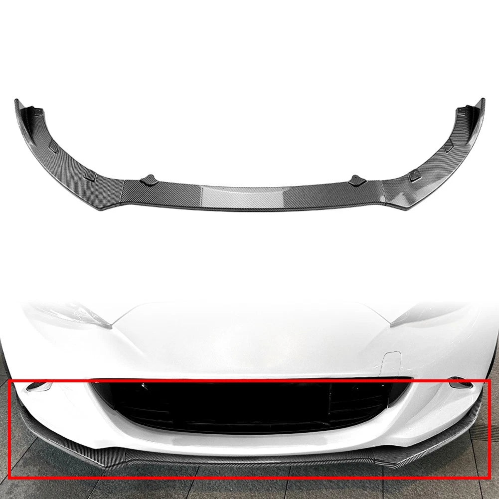 Carbon Fiber Front Bumper Lip Splitter for Mazda MX-5 Miata (16-25)