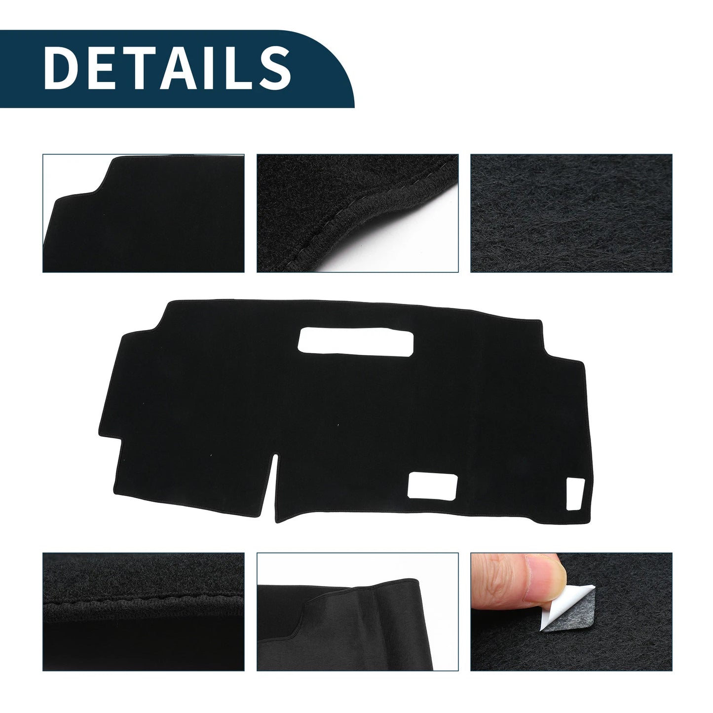 Dashboard Cover Mat for Nissan Serena C28 (2015-2024) - Black 1 Set