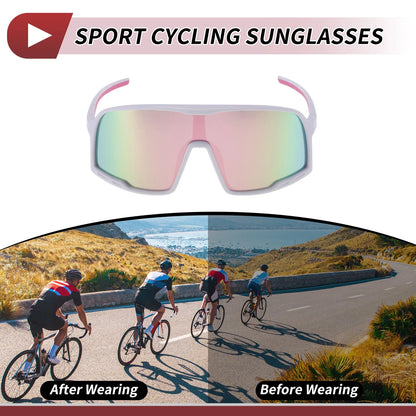 Motorcycle Riding Goggles Pink Lens White Pink Frame Triacetyl Cellulose PC
