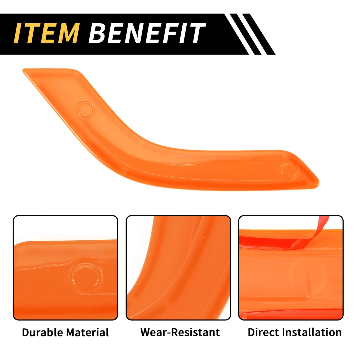 Orange Front Rear Door Handle Panel Bezel Cover Trims for Jeep Wrangler (2007-2023)