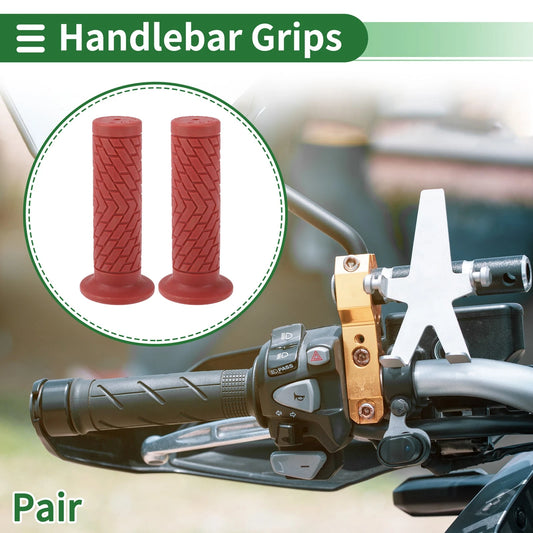7/8" 22mm Hand Grips TPU Dark Red for Motorcycle