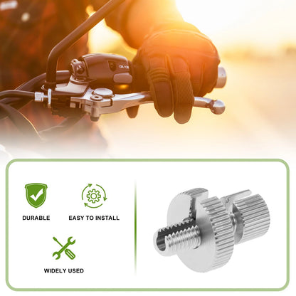 4 x M8 Aluminum Clutch Brake Cable Adjuster Screw Silver Tone for Motorcycle