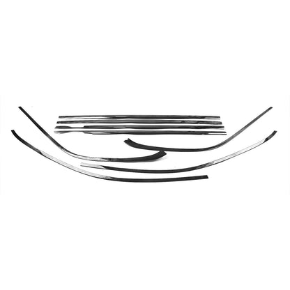 8 x Titanium Black Window Strip Moulding for Benz GLE Class (2020-2022)
