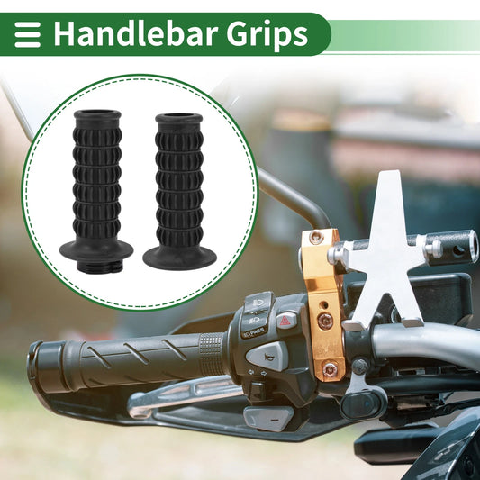 25mm Hand Grips Cover Kit for Motorcycle TPU Black Scale Pattern