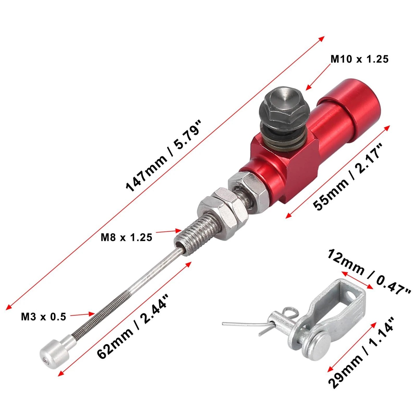 M10x1.25mm Hydraulic Clutch Master Cylinder Rod for Motorcycle