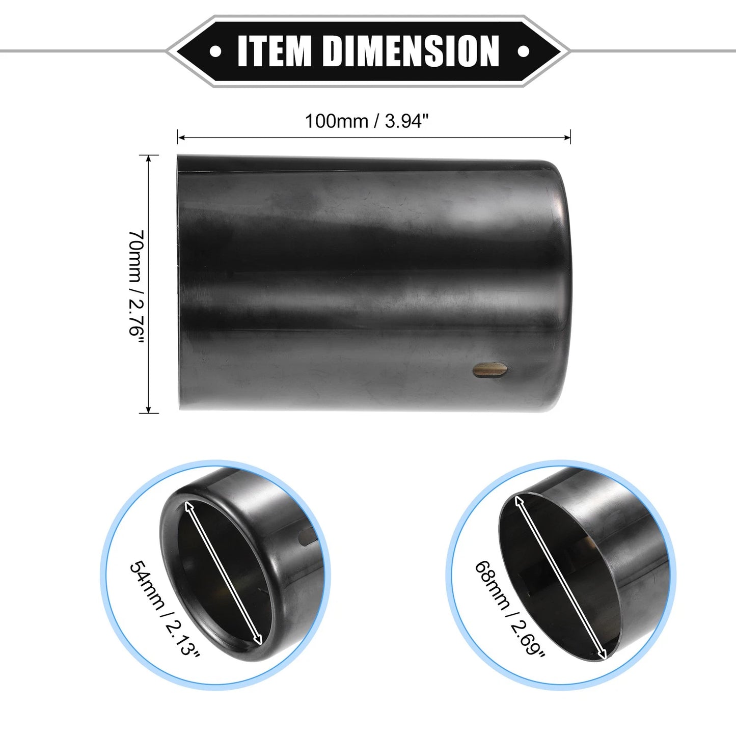 Car Exhaust Tips for BMW 328i 325i E90 (2007-2010) Black