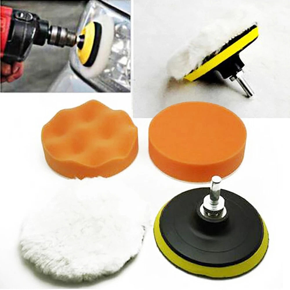 Buffer Pads 4Inch Polishing Sponge Drill Adapter for Car Polisher
