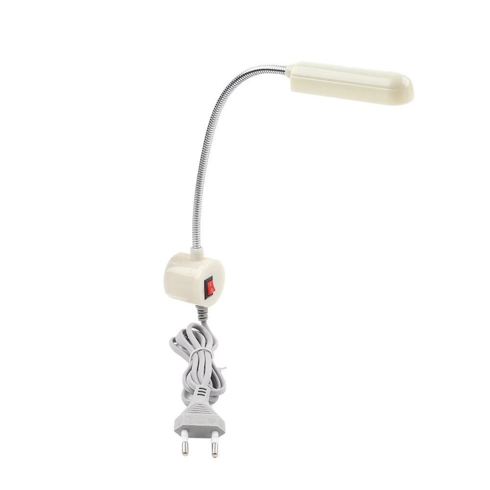 LED Sewing Gooseneck Lamp Light with Magnetic Base for Bernina White