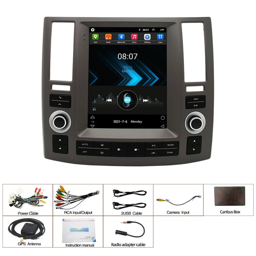 9.7'' Carplay Stereo Radio GPS for Infiniti FX35 FX45 (2006-2008)
