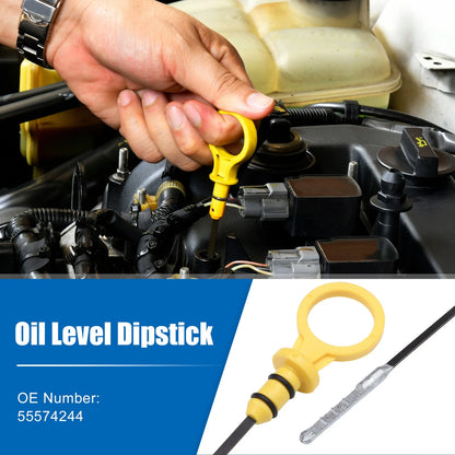 Engine Oil Level Indicator Dipstick for Chevrolet Cruze Yellow