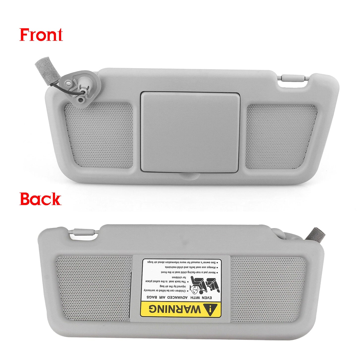Gray Sun Visor Left Driver Side for Mazda RX-8 (2004-2011)