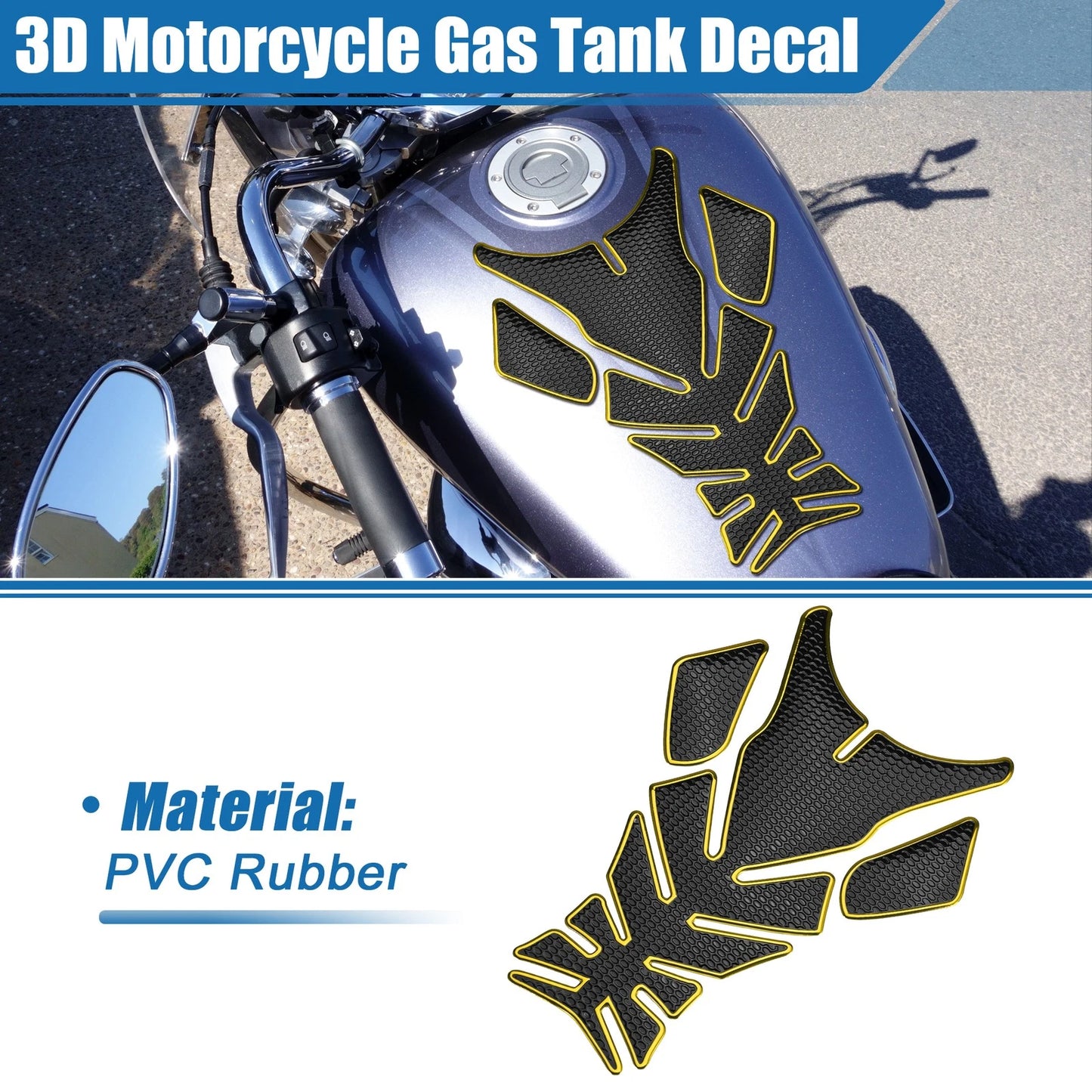 Gas Tank Decal 7.76x5.63 Universal Motorcycle