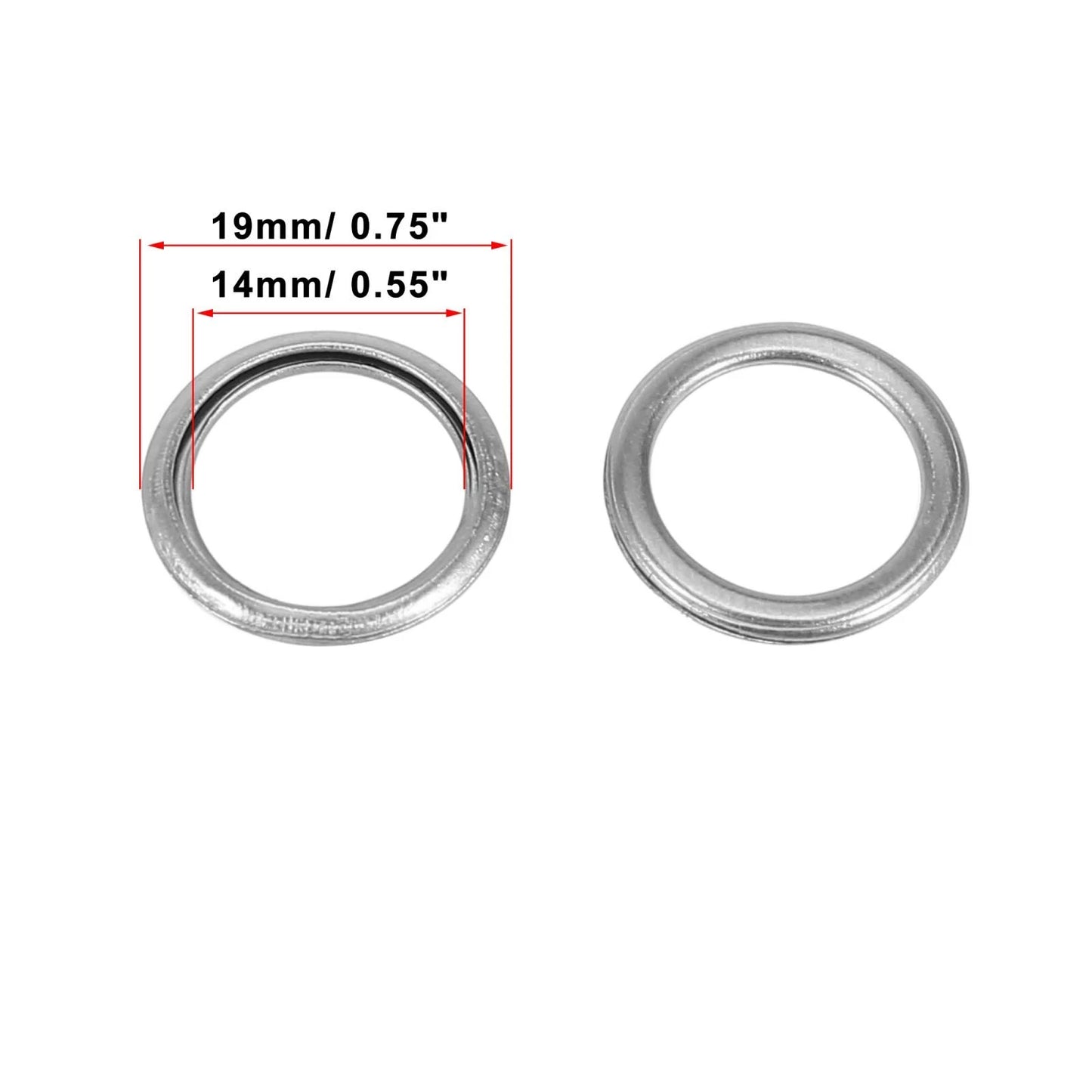 50pcs M14 Oil Drain Plug Gaskets for Mitsubishi Lancer Outlander Eclipse