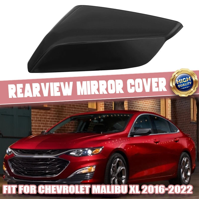 Black Left Driver Side Mirror Cover for 2016-2020 Chevrolet Malibu