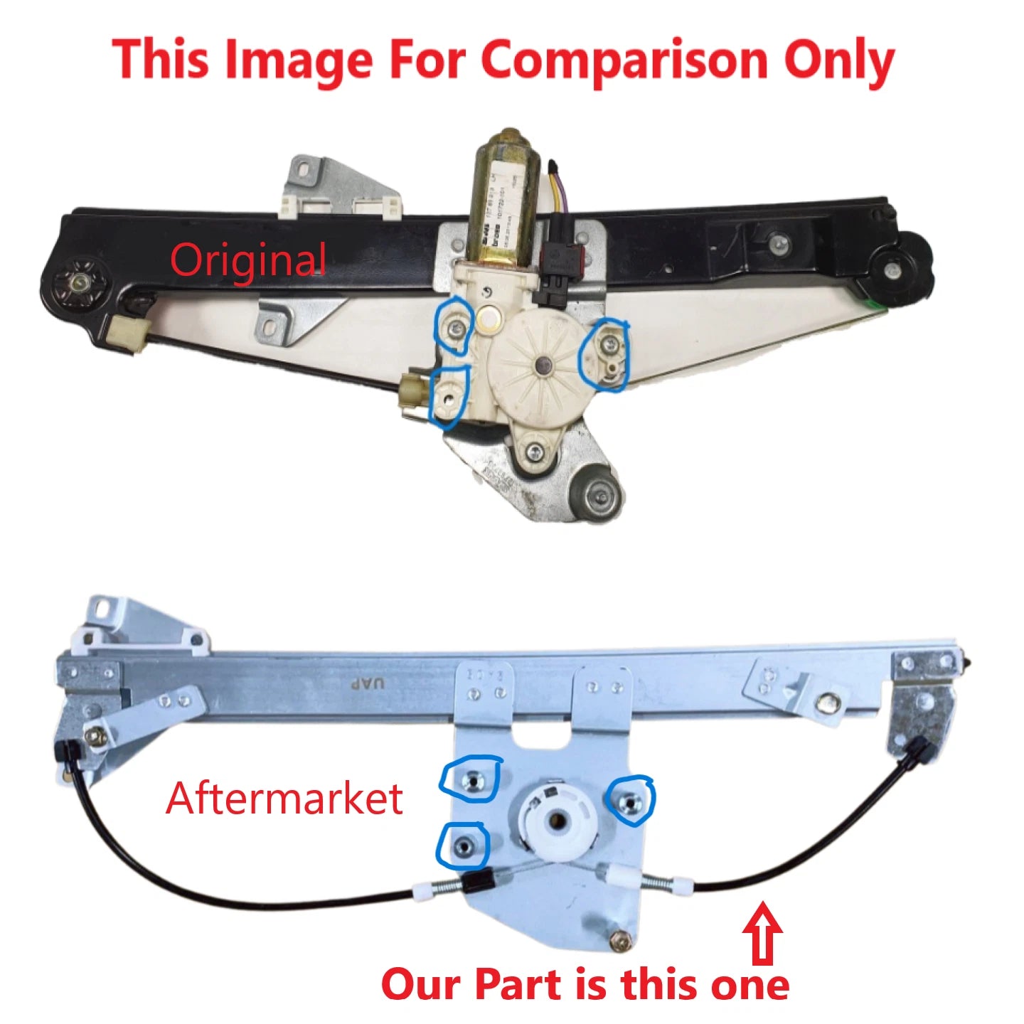Rear Left Window Regulator for Saab 9-3 YS3F (2003-2012)