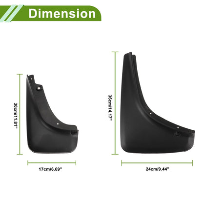 Mud Flaps Splash Guards 1 Set for Jeep Cherokee (2014-2018)