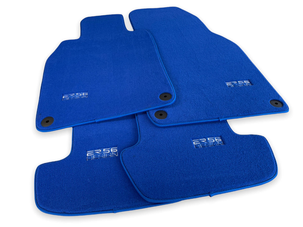 Premium Blue Carpet Floor Mats for Porsche 911 991 (2012-2016)