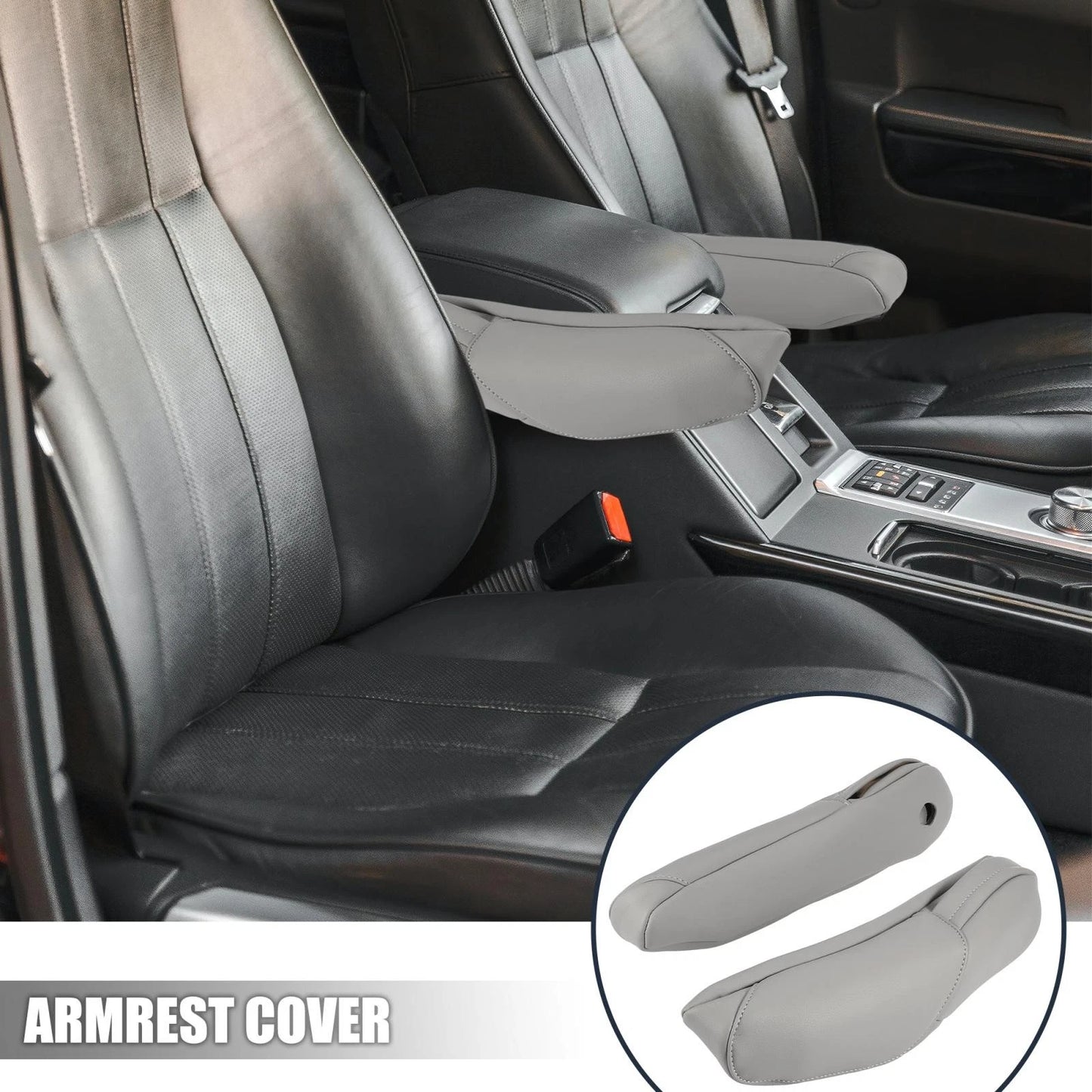 Gray Front Seat Armrest Covers for Honda CR-V (2010-2011)