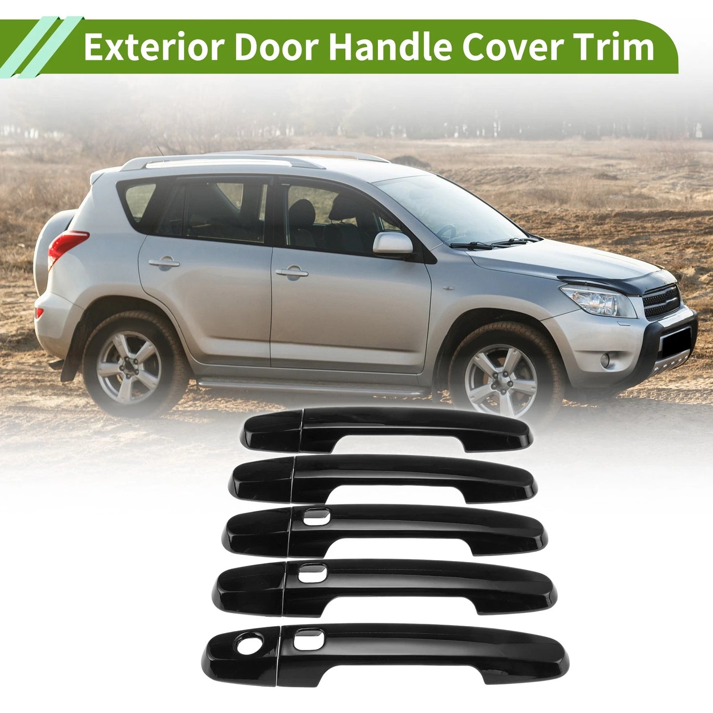 Exterior Door Handle Cover Trim / 1 set for Toyota Rav4 (2009–2012)