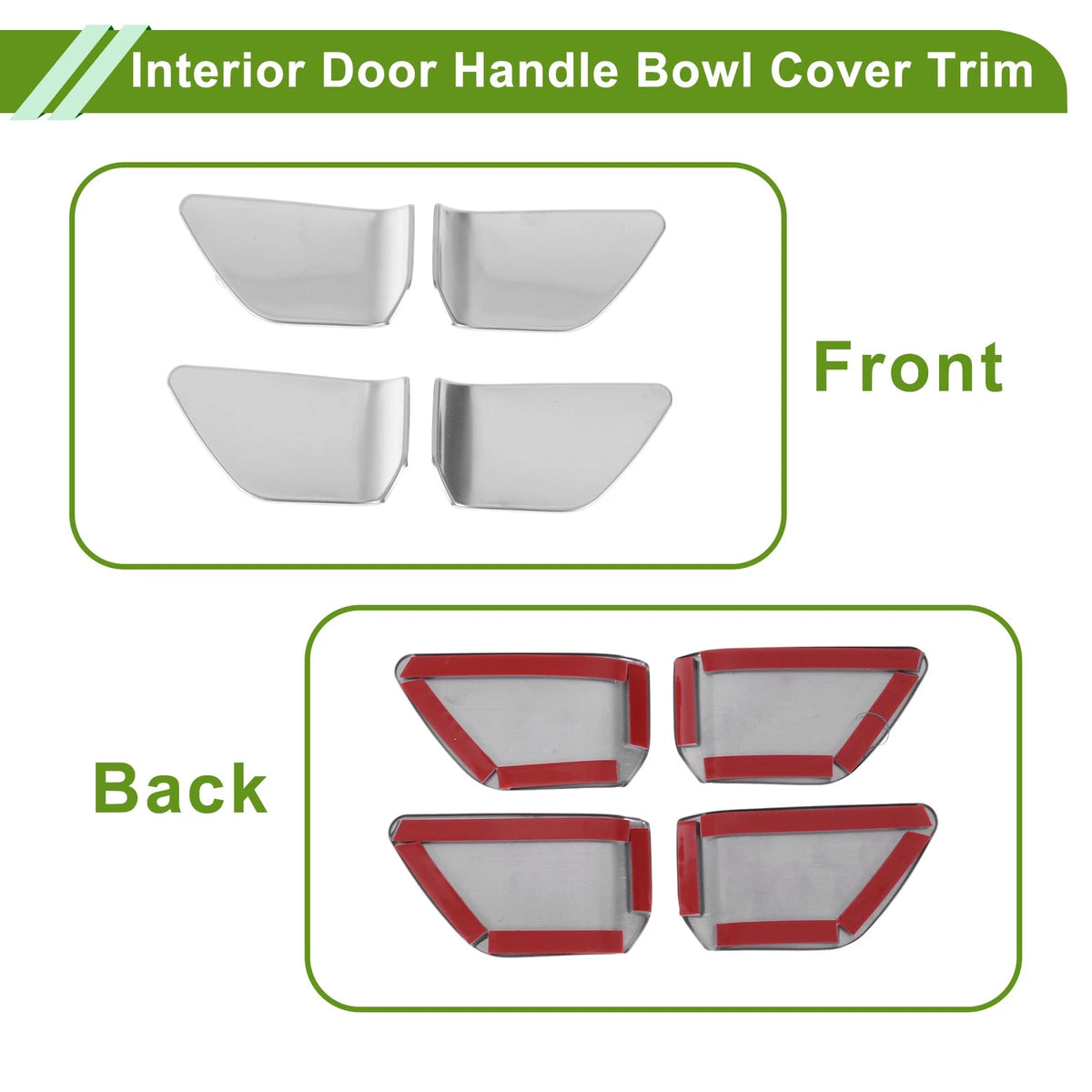 Interior Door Handle Bowl Cover Trim for Nissan Rogue (2021-2025) Silver