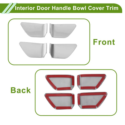 Interior Door Handle Bowl Cover Trim for Nissan Rogue (2021-2025) Silver