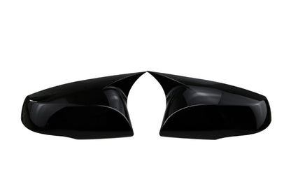 Glossy Black Ox Horn Rearview Mirror Lid Cover Trim for Toyota Highlander (2020-2022)