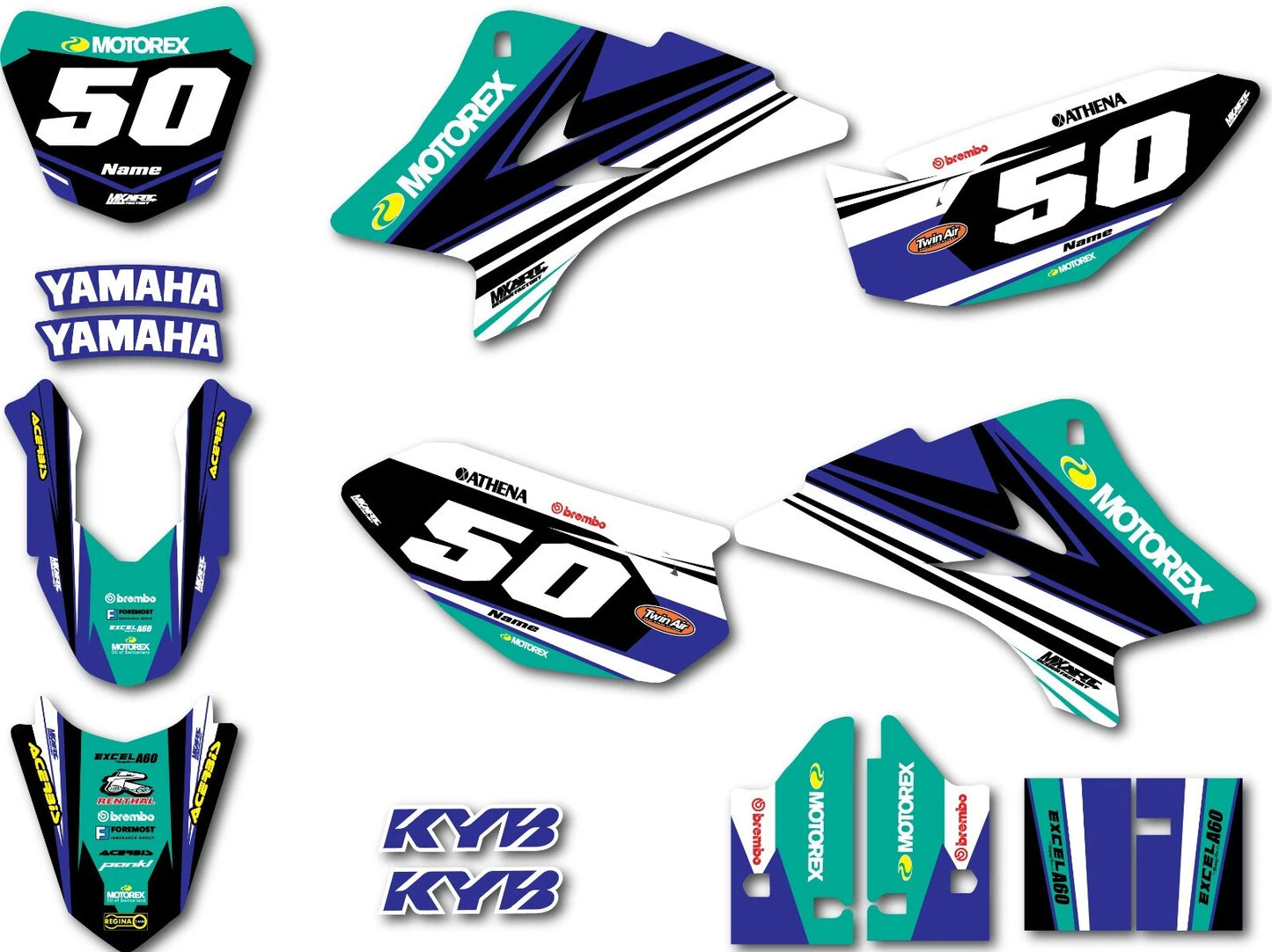 Custom Graphics Full Kit for Yamaha TTR 50 (2006-2023) Stri Style Stickers