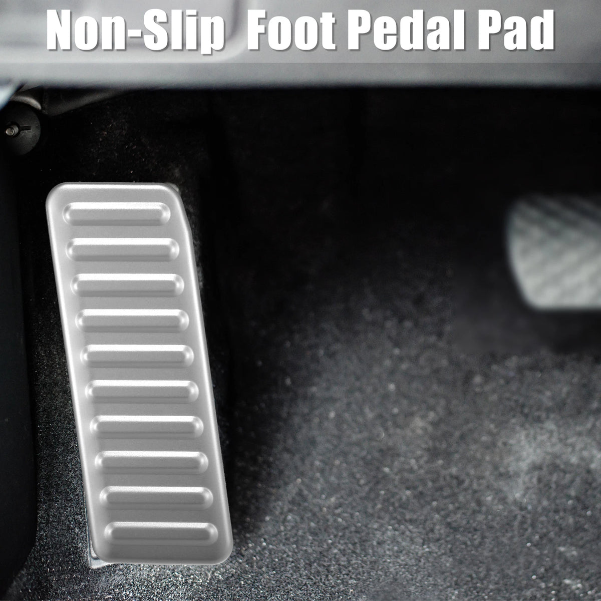 Aluminium Alloy Left Foot Rest Pedal for Ford Mustang (2015-2020) Silver Tone