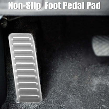 Aluminium Alloy Left Foot Rest Pedal for Ford Mustang (2015-2020) Silver Tone