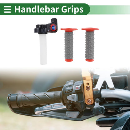 Hand Grips / 7/8 22mm / Handlebar Rubber Red for Motorcycle