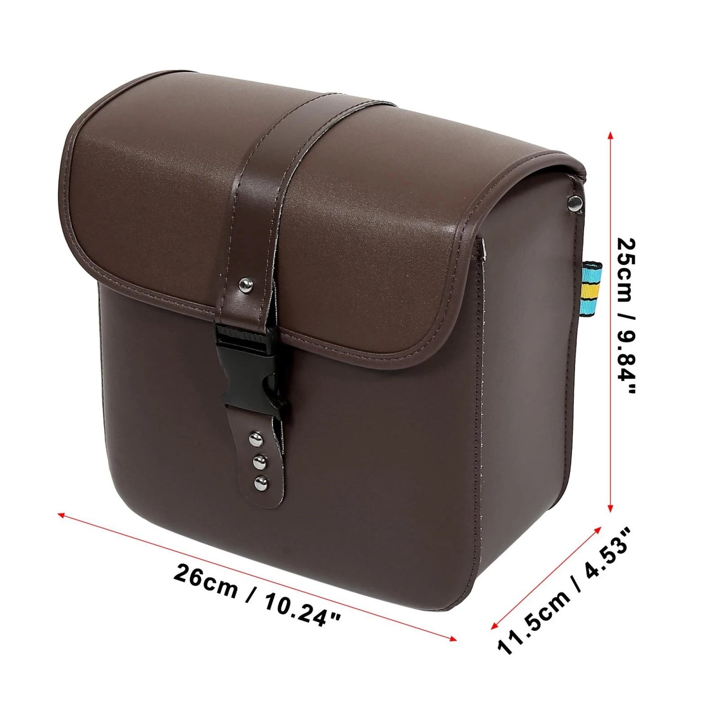 Pair Saddlebag Side Tool Bags Quick Release Buckles Brown for Motorcycle