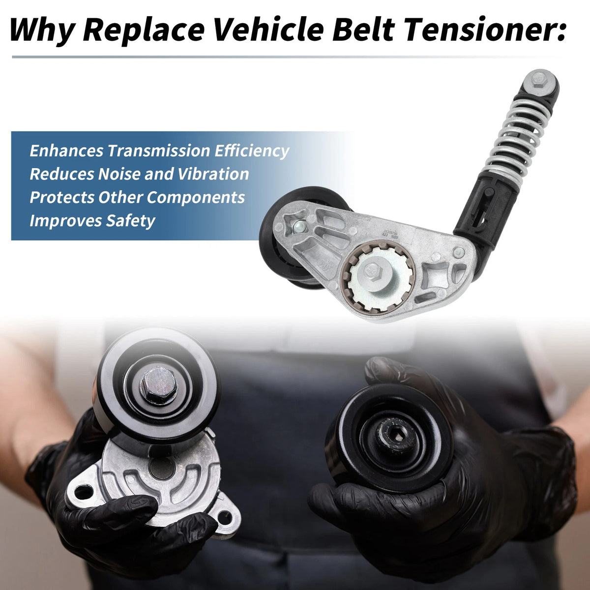 Belt Tensioner for Volvo S60 MK2 (2011-2014) Metal Plastic 1 x Pc