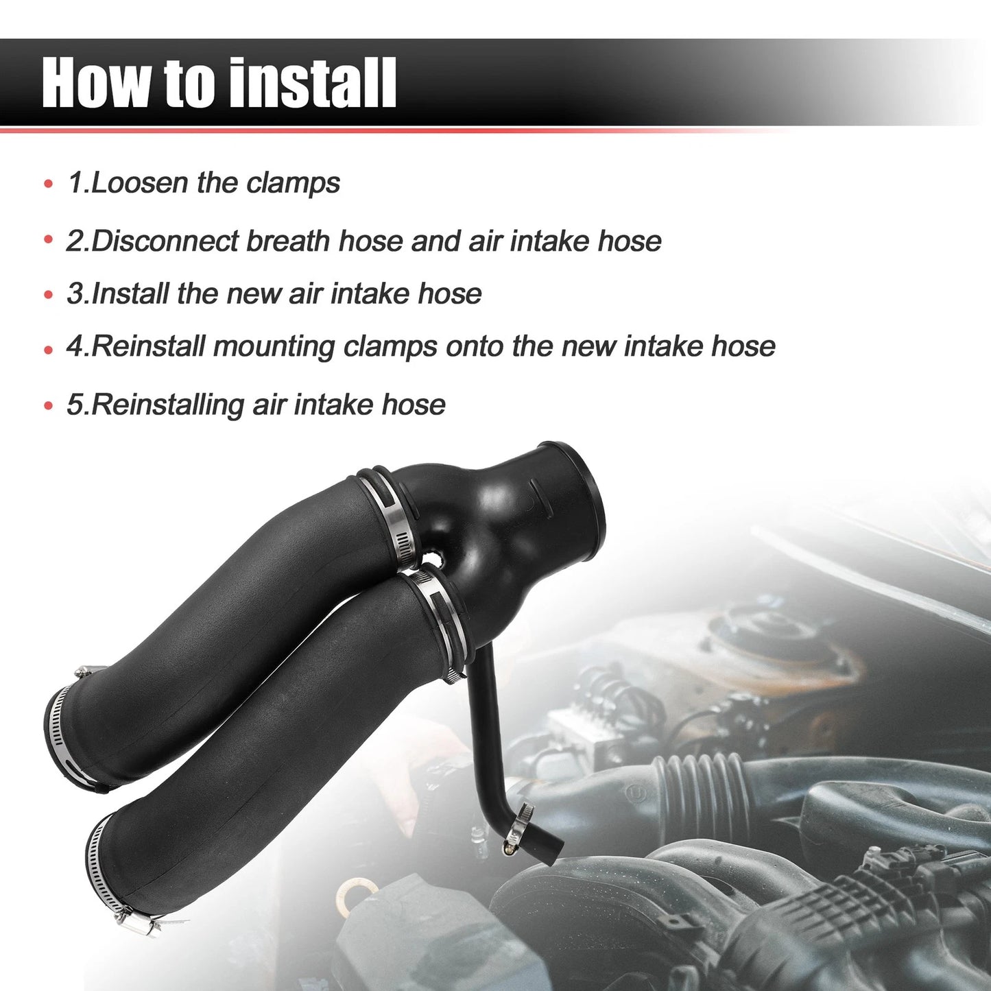 Air Intake Duct Hose Tube for Ford F150 Bronco (1994-1996)