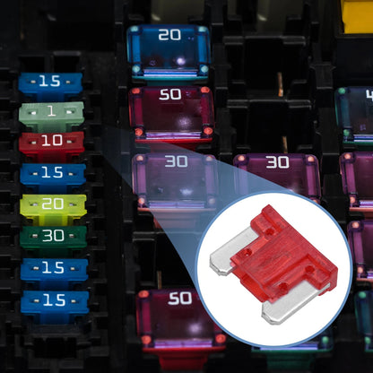 Micro Fuse 10A Blade Fuse 100 Pcs for Car Boat Truck RV Motorcycle