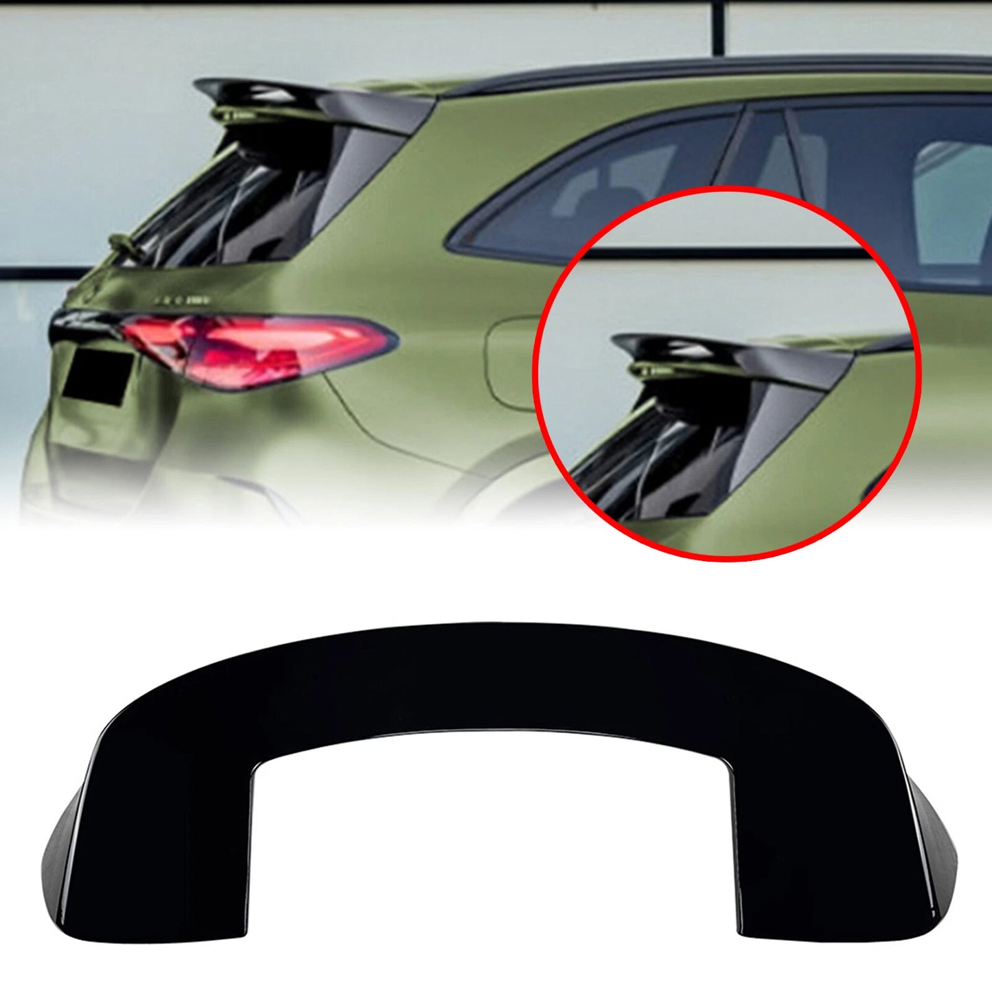 Rear Boot Spoiler Lip for Benz GLC Class X254 (2023-2024) Gloss Black