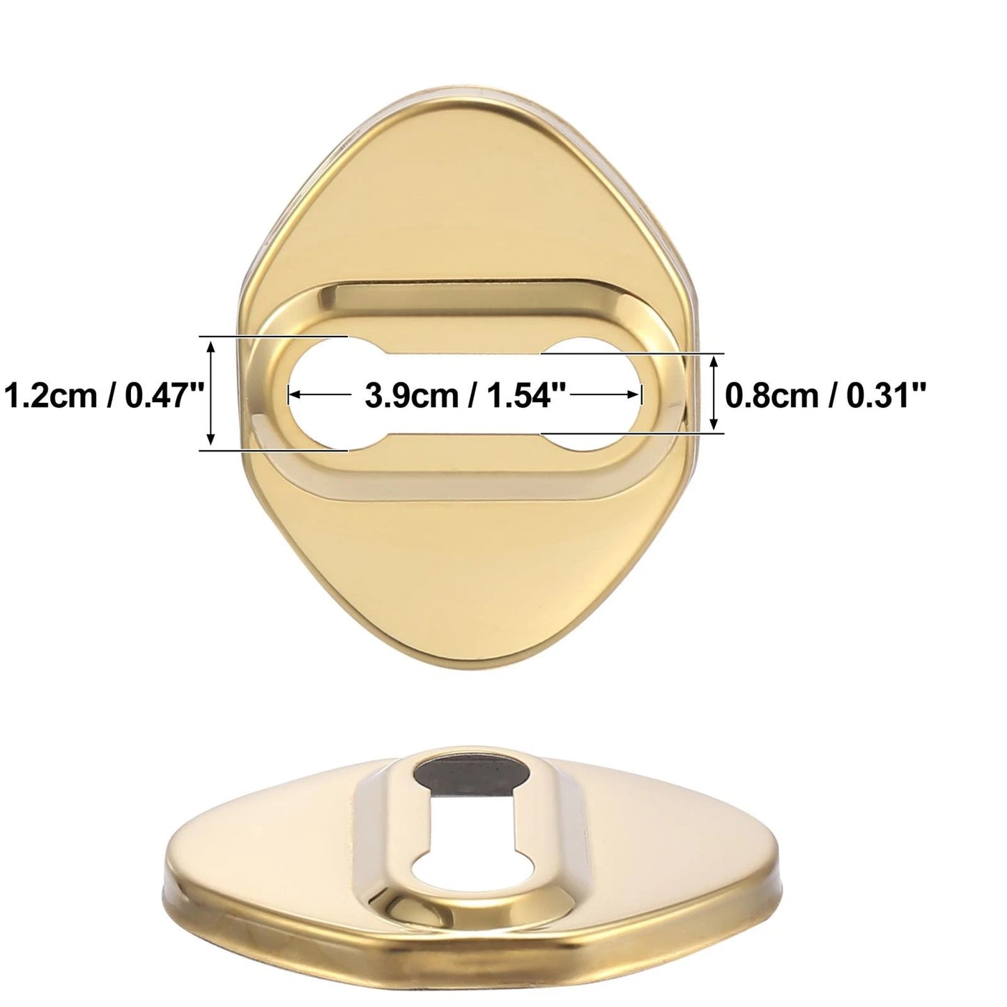 4pcs Door Lock Latch Striker Covers for Toyota - Gold Tone