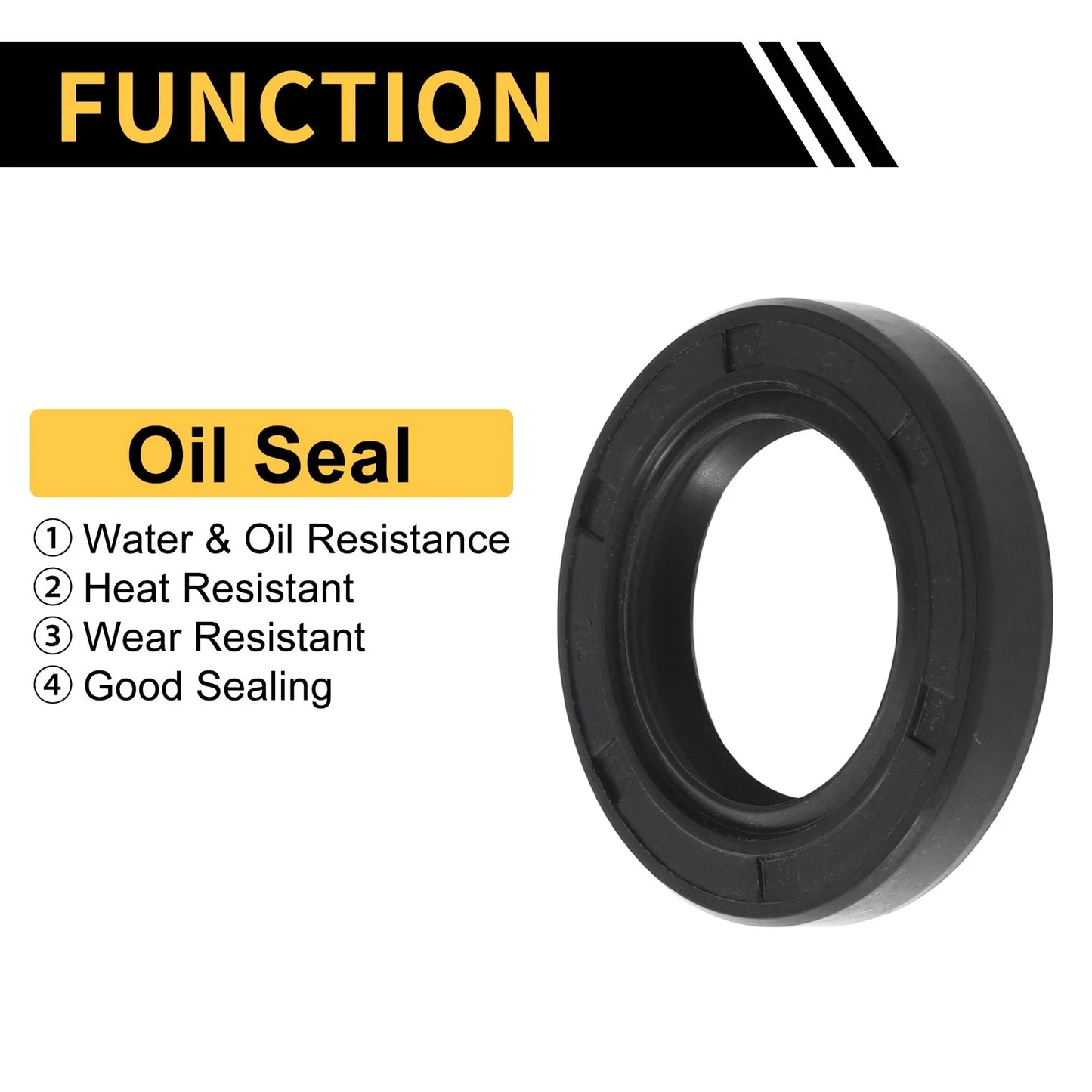 Oil Seal 25x40x7mm Seal Ring Rotary Shaft NBR Rubber Black 5 Pcs
