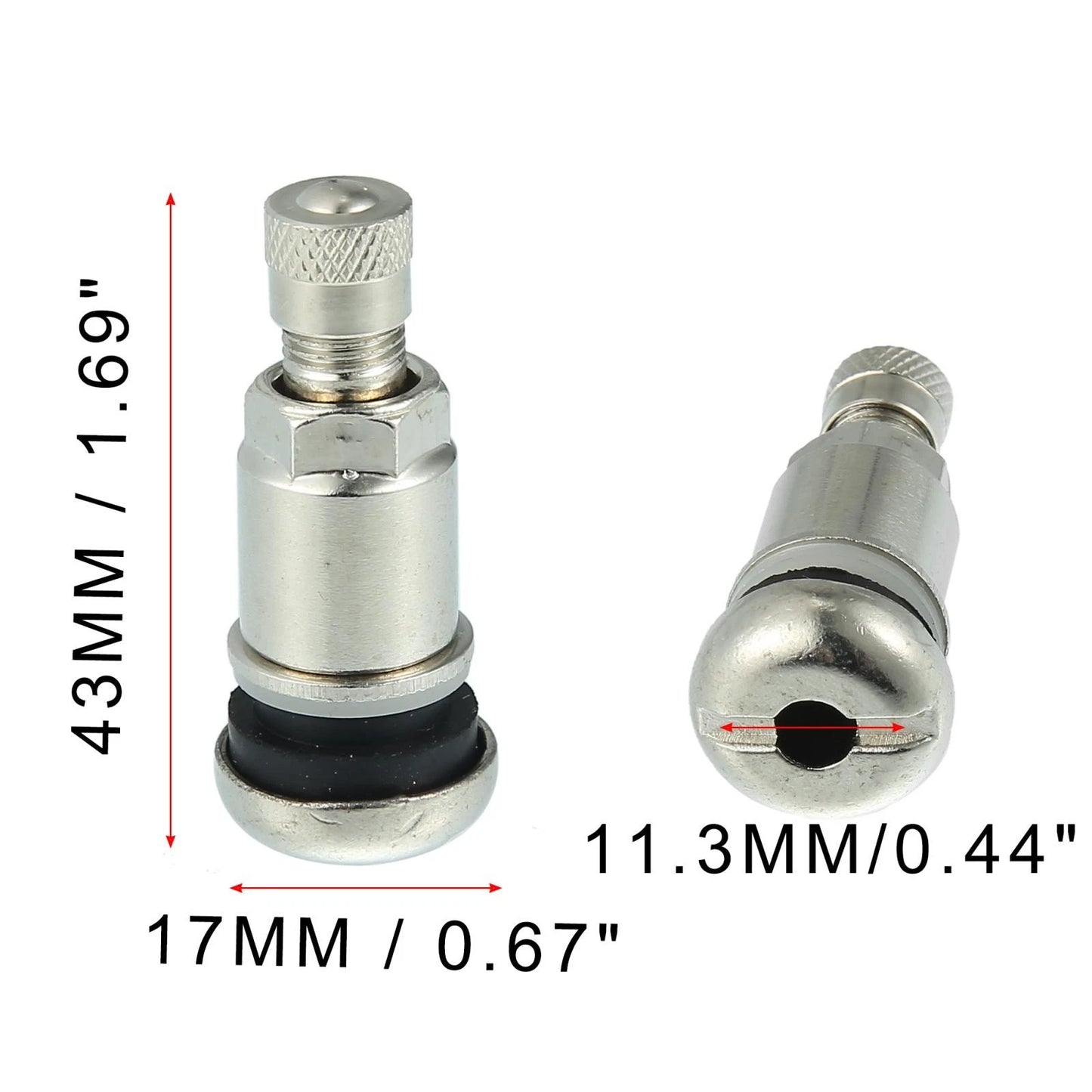 5 x Wheel Valves Aluminum Alloy Car Tyre Valve Silver Tone for Make Model