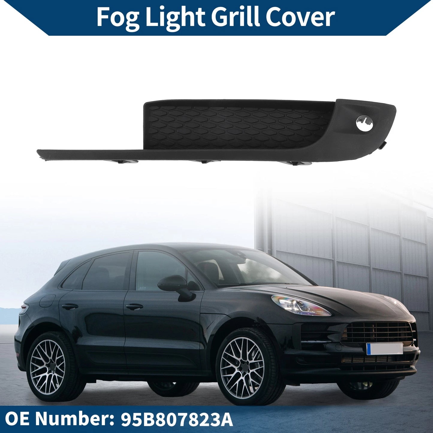 1 Pc Car Front Left Fog Light Grill for Porsche Macan (2018-2021)