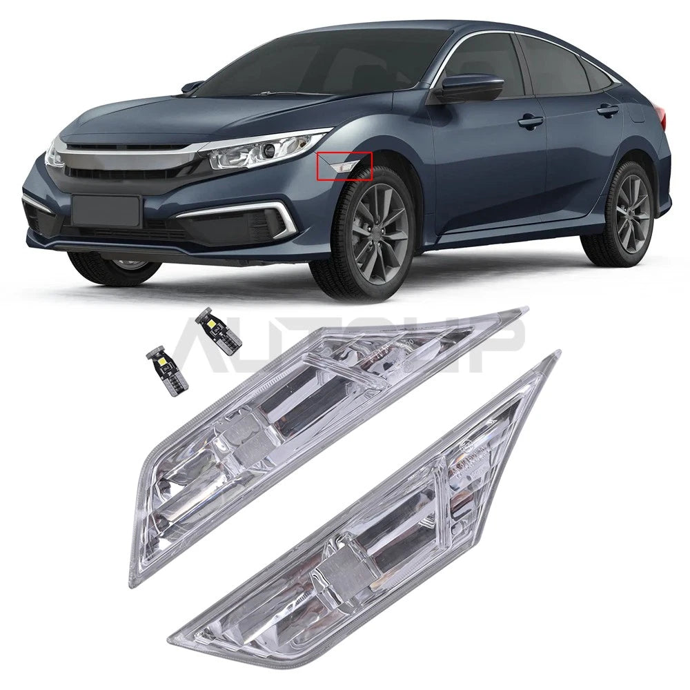 2 x LED Side Lamp Turn Marker Light for Honda Civic (2016–2021)