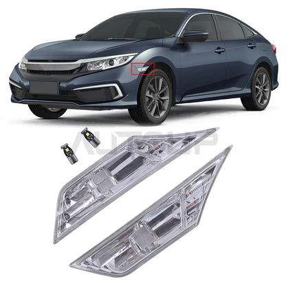 2 x LED Side Lamp Turn Marker Light for Honda Civic (2016–2021)