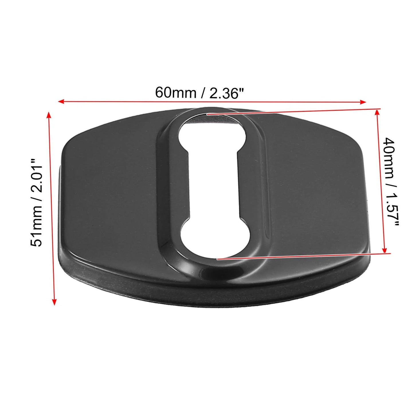 4 x Car Door Lock Latch Covers Stainless Steel for Hyundai Kia